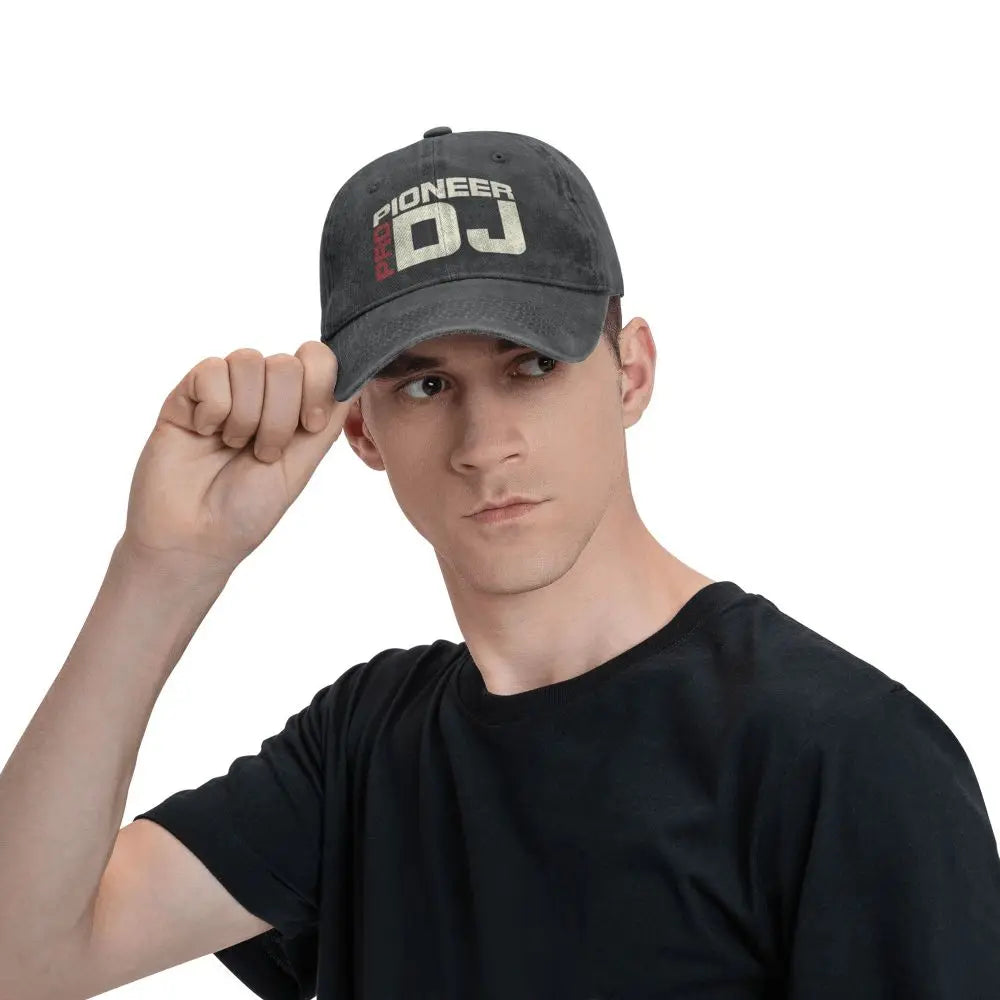 Pioneers DJ Pro Denim Baseball Cap - Custom Logo Trucker Hat for Stylish Sun Protection - Premium hat from Lizard Vigilante - Just $24.88! Shop now at Lizard Vigilante