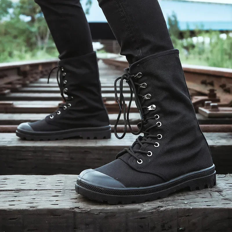 Rugged Canvas Boots - Versatile Style, Durable Performance - Premium boots from Lizard Vigilante - Just $38.88! Shop now at Lizard Vigilante