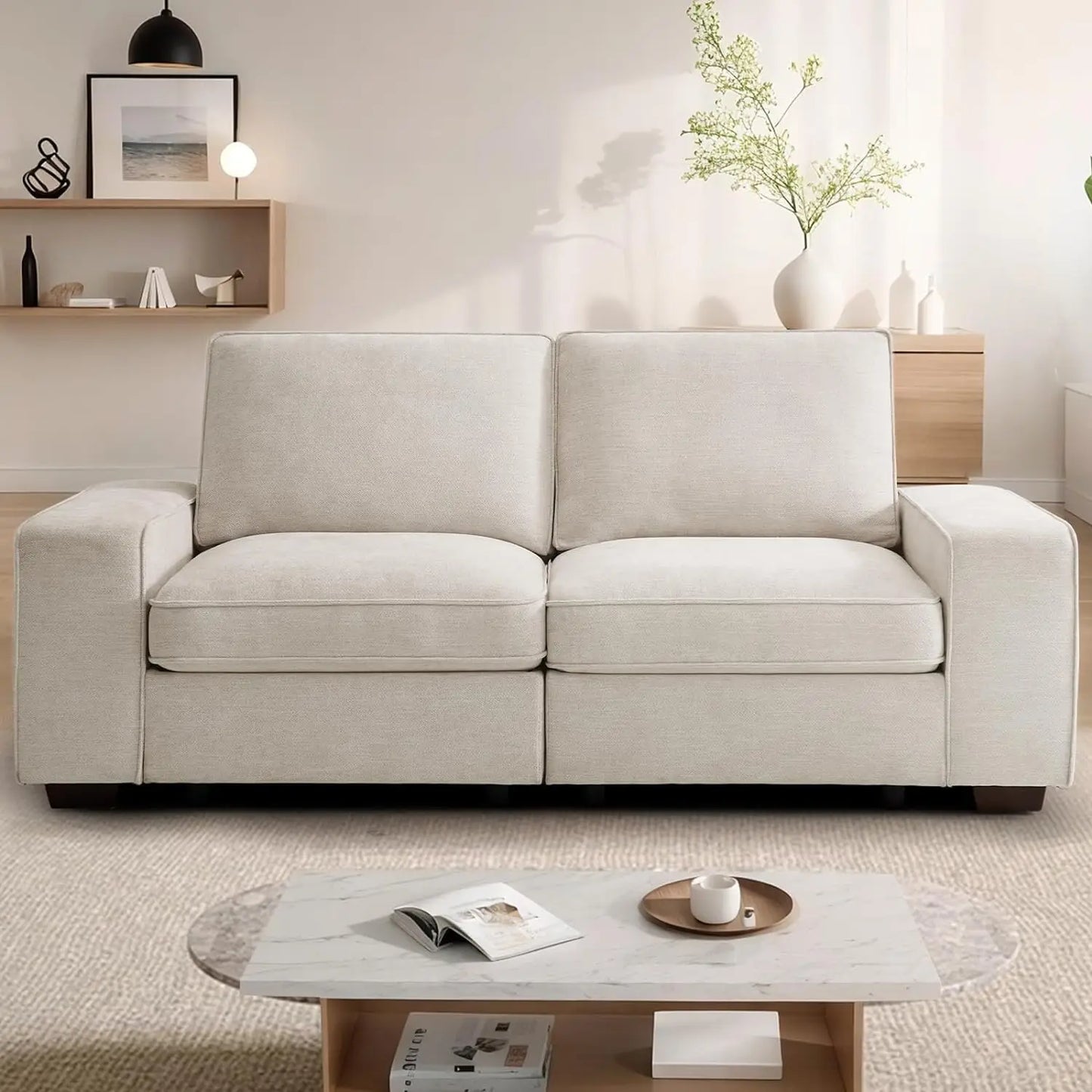 100" Modular Sofa Couch with Seats Storage, Comfy 3-Seater Chenille Fabric Couch for Living Room, Office - Premium sofa from Lizard Vigilante - Just $888.88! Shop now at Lizard Vigilante