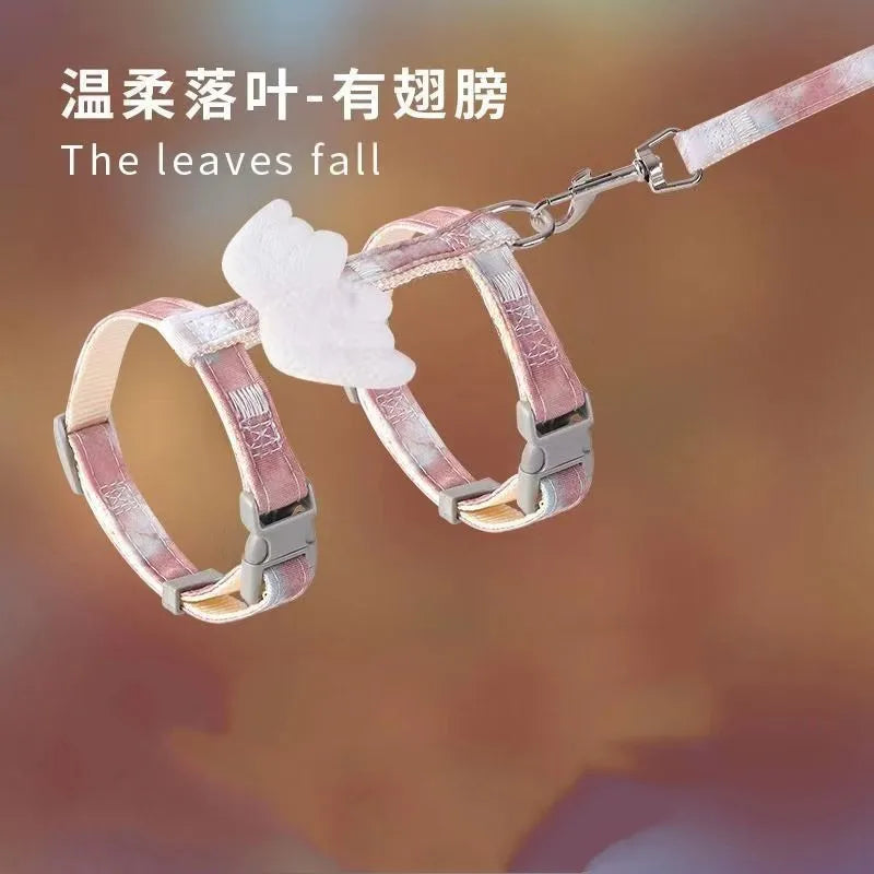 Cat Harness Wings Pet Harnesses And Leashes Set Adjustable Pet Harness for Cats Small Dogs Pug Chihuahua Cat Accessories