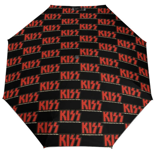 Kiss Logo Umbrella Rock Band Print Unique Windshield Sunshield Umbrella Folding Golf - Premium  from Lizard Vigilante - Just $45.99! Shop now at Lizard Vigilante