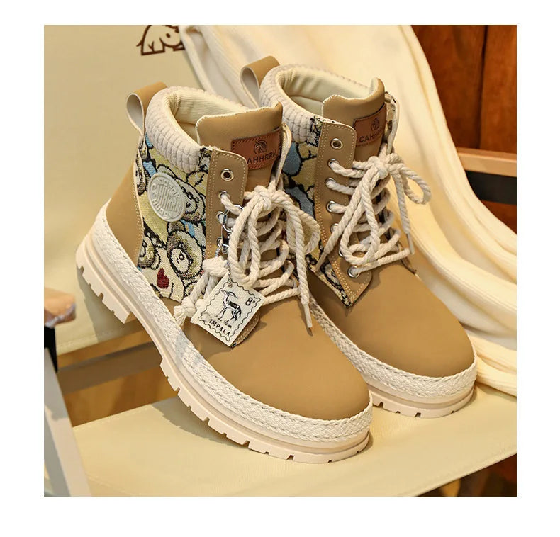 "Riot Fuel" Men's Street Platform Combat Boots – 2025 Limited Ankle-Lace Designer Desert Kickers for Cold-War Winters - Premium boots from dsers - Just $32.99! Shop now at Lizard Vigilante