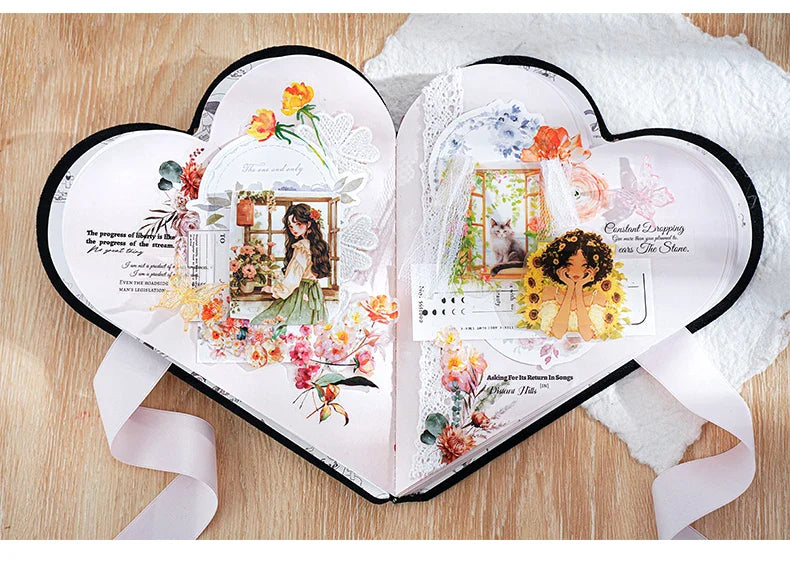 1roll Tape Weekend Window Sill Series Leisure Character Window PET Tape Decoration Notebook Photo Frame Stationery DIY Stickers