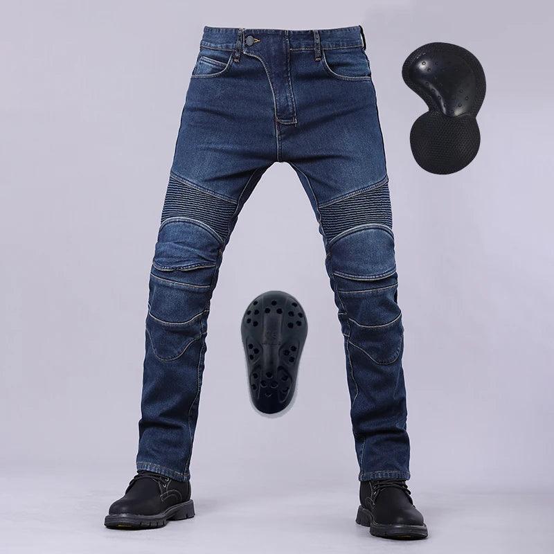 Motorcycle Riding Jeans Men Outdoor Moto Jeans Protective Knee Hip Pads Motocross Pants Touring Anti Drop Pants Protective Gear - Lizard Vigilante