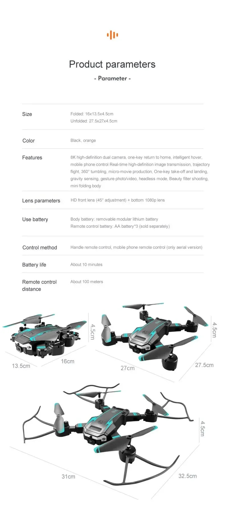 Xiaomi MIJIA G6Pro Foldable Drone - Capture the Sky - Premium  from Lizard Vigilante - Just $40.99! Shop now at Lizard Vigilante