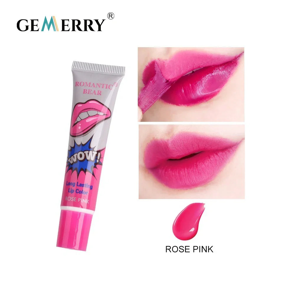Gemerry 6 Colors Peel Off Lipstick Magic Sexy Makeup Long Lasting Lip Gloss Beauty Waterproof Lip Stick Women Cosmetic