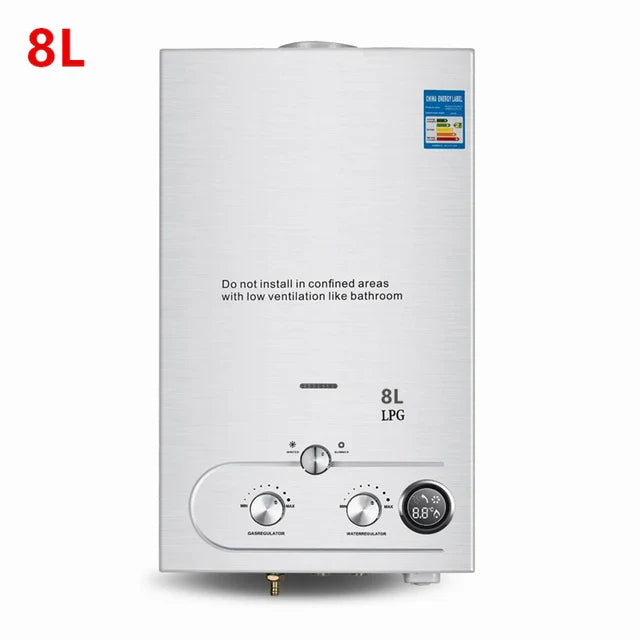 6L/8L/10L/12L/16L/18L LPG Water Heater Propane Gas Tankless Stainless Instant Boiler 36KW Liquefied Petroleum Gas Water Heater