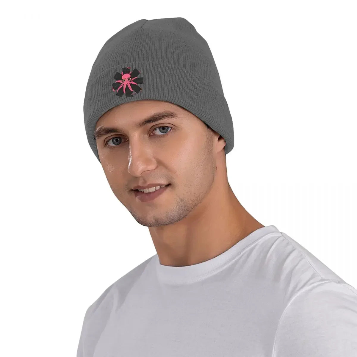 Red Hot Chili Octopus Beanie – Fiery Winter Skullies for Hip-Hop Rebels & Cozy Trendsetters - Premium unisex beanie from Lizard Vigilante - Just $21.08! Shop now at Lizard Vigilante