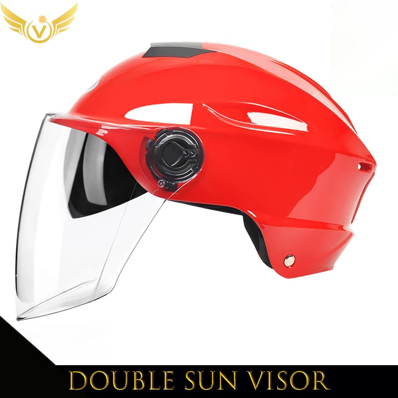 Electric Scooter Helmet Summer Vespa Chopper Motorcycle Helmets Safety Waterfall Soman Urban Articles Woman Men Moto Equipment - Lizard Vigilante