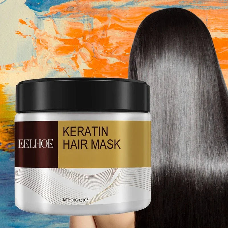 100g Collagen Keratin Care Hair Mask  Reduce Dryness Frizz Prevent Hair Splitting Soften Oil Control Moisturizer Conditioner