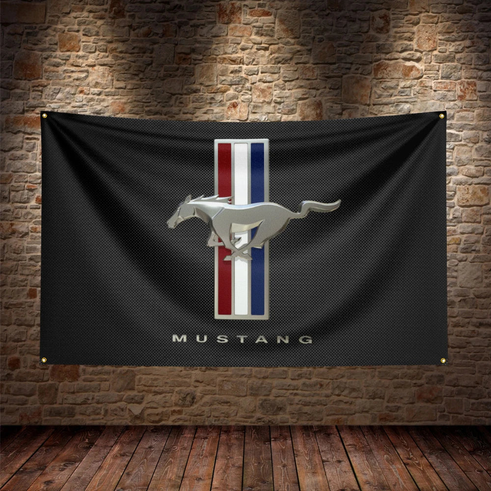 Mustang Car Flag – 3x5Ft Durable Polyester Banner for Decoration - Premium banner from Lizard Vigilante - Just $15.99! Shop now at Lizard Vigilante