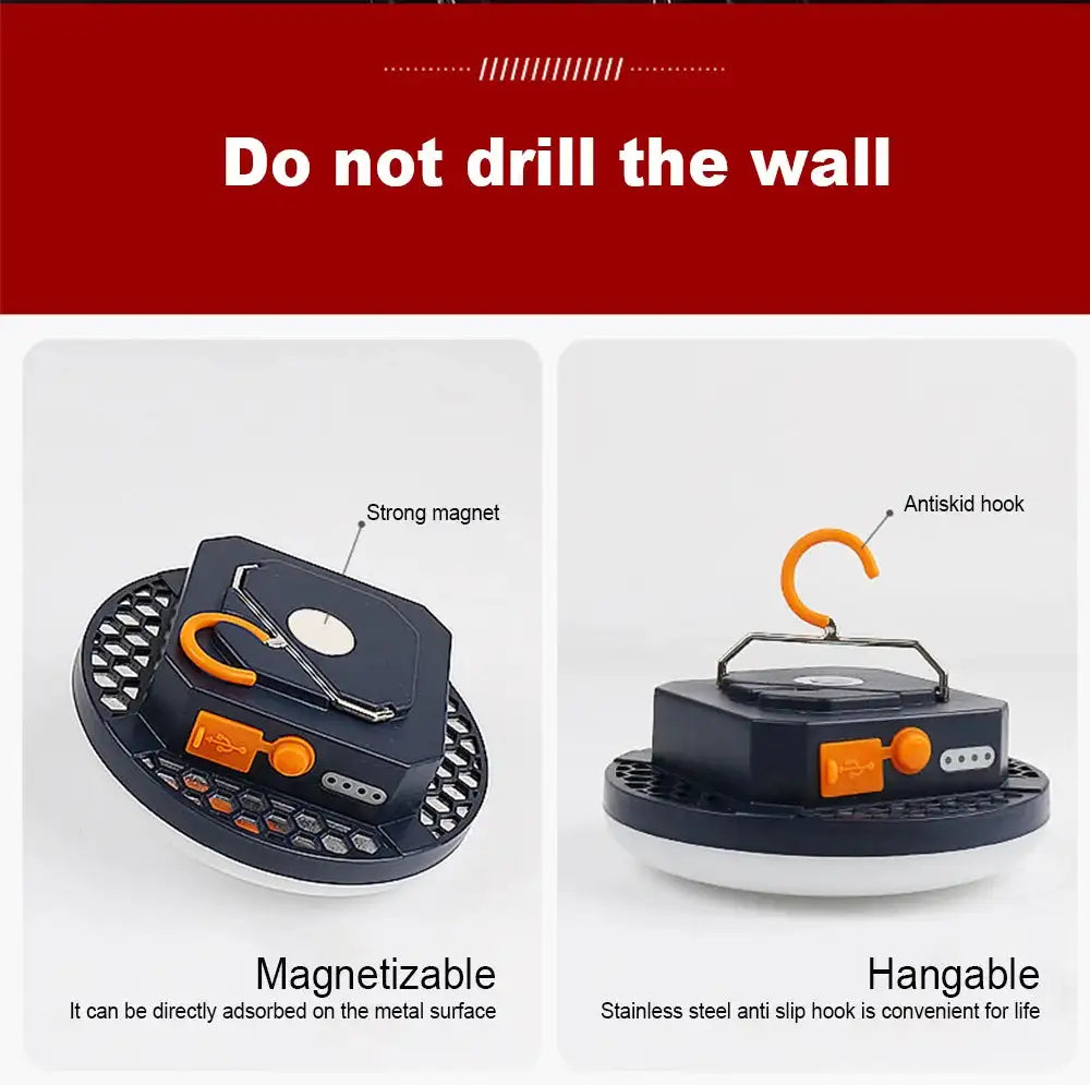 7200mAh Portable Emergency Night Market Light LED Tent Light Rechargeable Lantern Outdoor Camping Bulb Lamp Flashlight Home