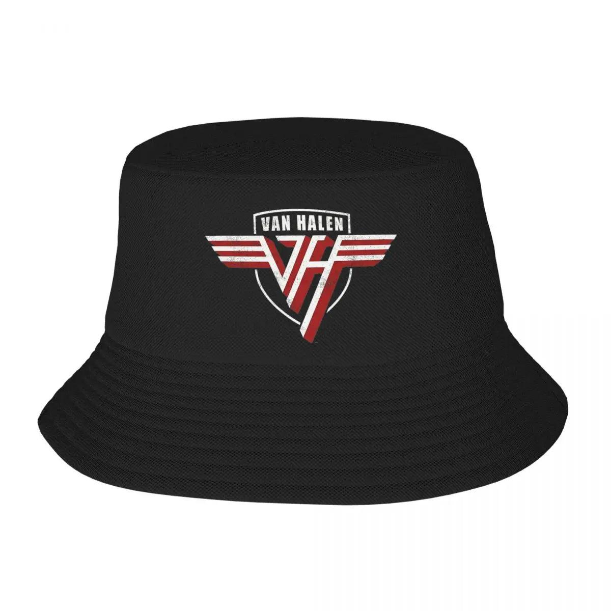 Beach Hatwear Van Halen Merch Bucket Hats Street Teen Sun Hat Rock Band Edward VH Hat Lightweight Fisherman Hats Outdoor - Lizard Vigilante