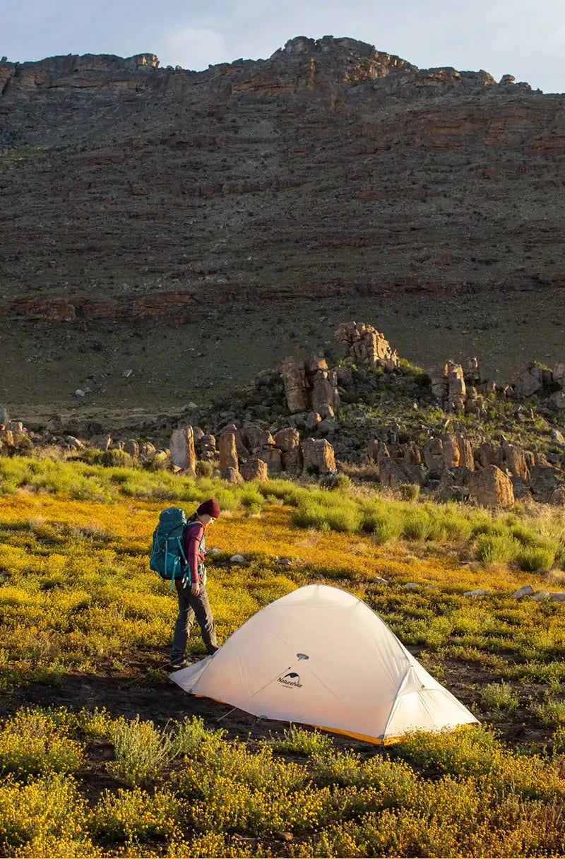 Naturehike Camping Tent Ultralight Portable Cloud Up 2Person 10D Upgraded Folding Backpack Waterproof Tent Travel Beach Tents