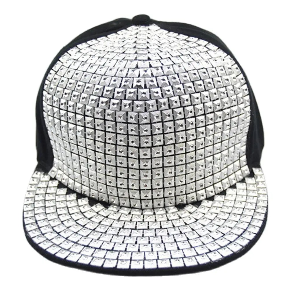 Adjustable Straps Sequins Snapback Hat – Bling Flat Bill Baseball Cap for Punk Rock, Hip Hop, and Streetwear - Premium hat from Lizard Vigilante - Just $26.66! Shop now at Lizard Vigilante