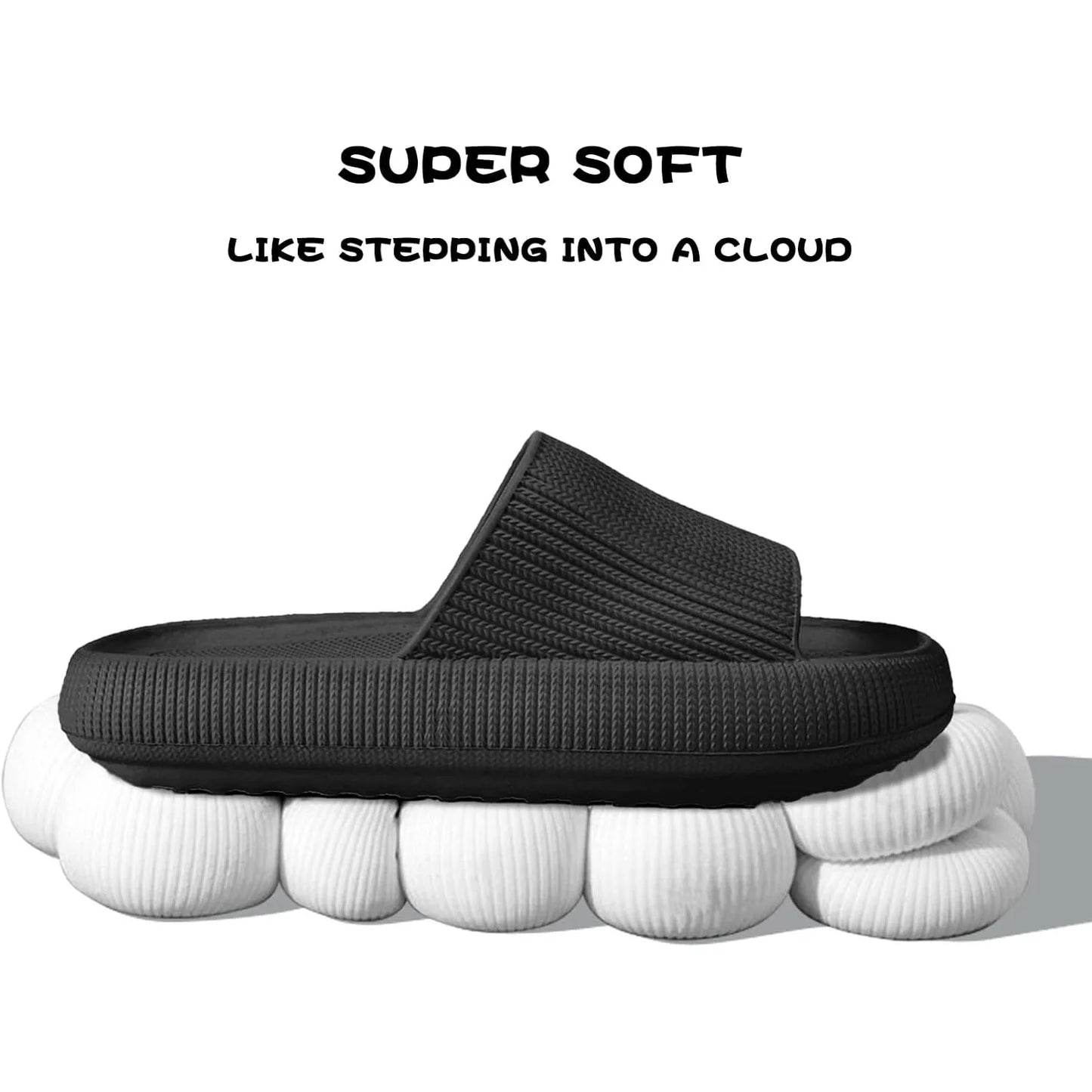 SROTER Cloud Sliders Non-Slip Soft Flip Flops for Men and Women – Thick Sole Shower Bathroom Slippers - Premium slippers from Lizard Vigilante - Just $29.88! Shop now at Lizard Vigilante