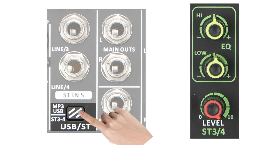 99 DSP Effects Mixing Console Podcast Mini 4/6 Channels Sound Audio Mixer Individual 48V Bluetooth USB PC Play Record AM-AX4/6