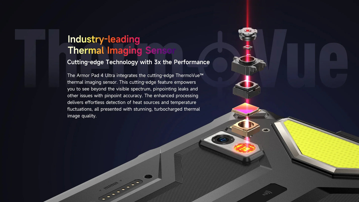 Ulefone Armor Pad 4 Ultra 5G Rugged Tablet  Thermal lmaging 10.36"2K Up to 16GB RAM 256GB ROM Android 14 11800mAh