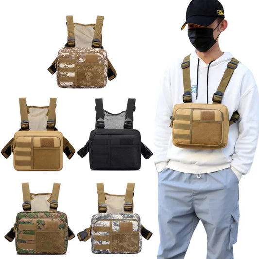 Multi-function Tactical Vest Chest Rig Bag | Unisex Waterproof Oxford Sport Backpack | Hip-Hop Streetwear Satchel - Premium tactical vest bag from Lizard Vigilante - Just $23.88! Shop now at Lizard Vigilante