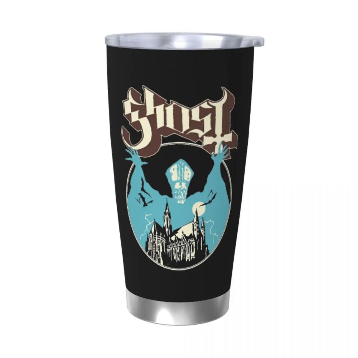 Ghost Band Tumbler Vacuum Insulated Die Music Coffee Cups with Lid & Straw – 20oz Hot/Cold Drink Mug for Office & Home - Premium Tumblers from Lizard Vigilante - Just $30.88! Shop now at Lizard Vigilante