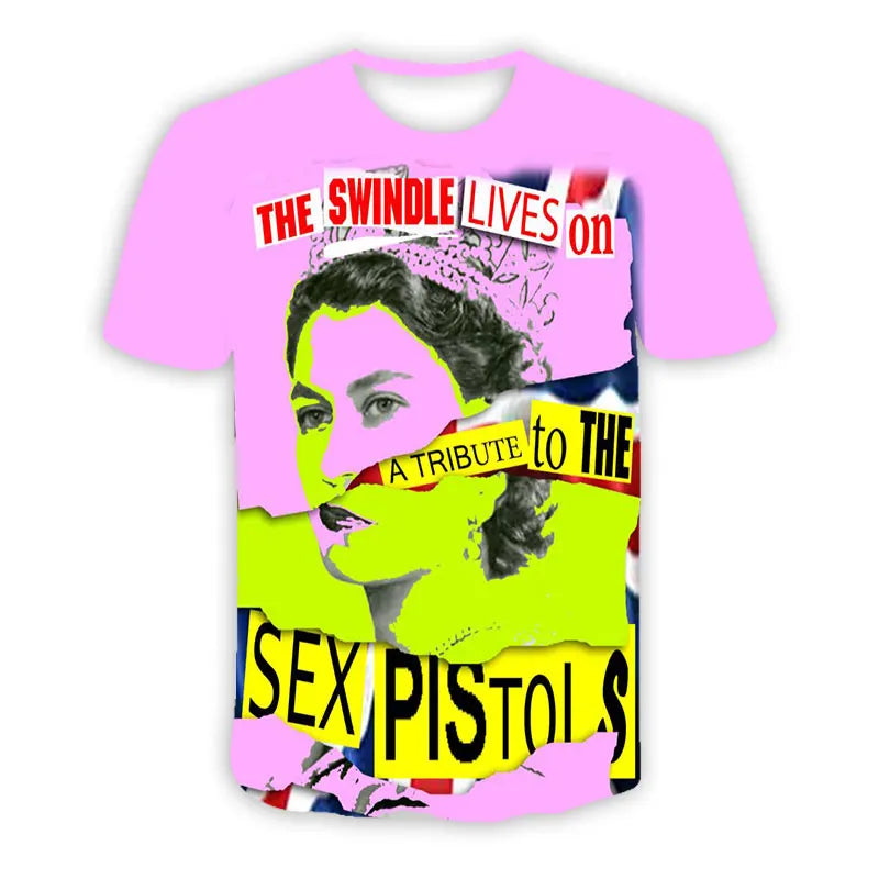 3D Printed Punk Rock Band Sex Pistols Casual T-shirts Hip Hop T Shirts Harajuku Styles Tops Clothing for Men/women - Premium  from Lizard Vigilante - Just $28.99! Shop now at Lizard Vigilante