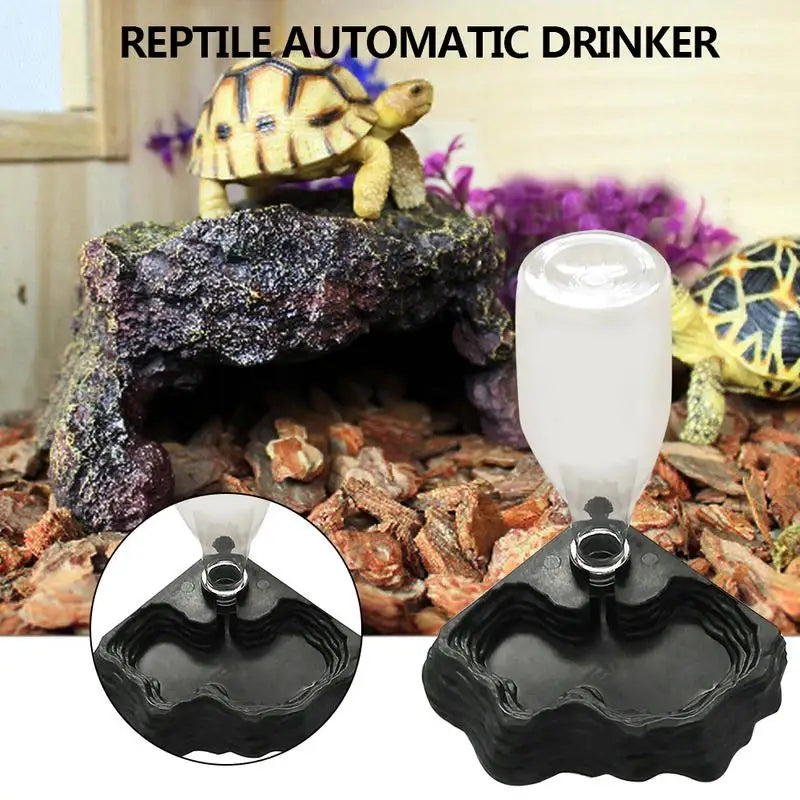 Pet Reptiles Feeder Turtles Water Dispenser Drinking Fountain Dish Bowl Tortoise Lizard Basin Reptile Box Feeding Supplies - Premium pet supplies from Lizard Vigilante - Just $19.99! Shop now at Lizard Vigilante