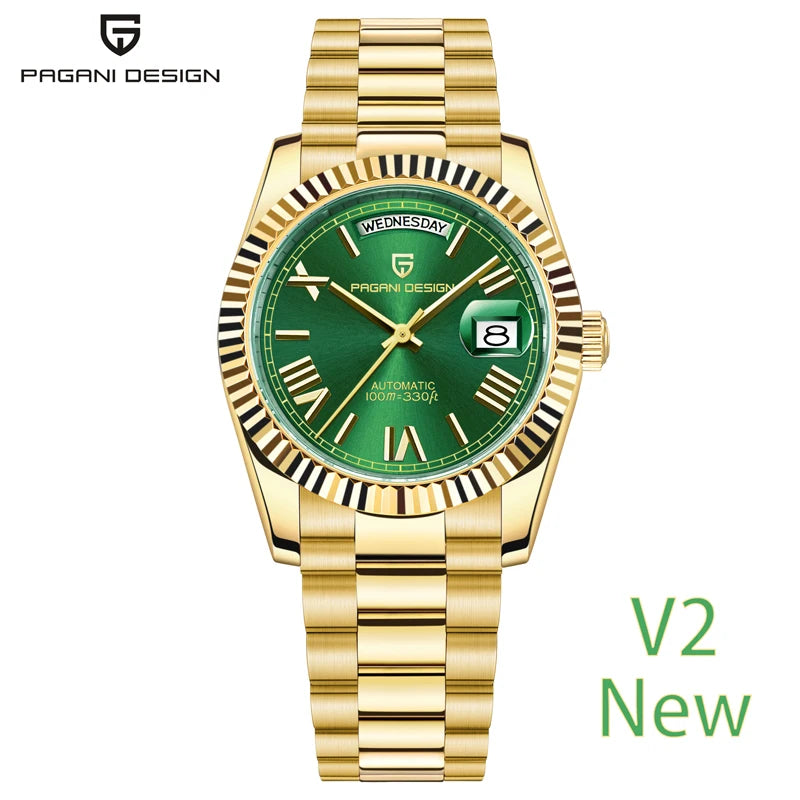PAGANI DESIGN 2024 New Men's Watches Mechanical Top brand Luxury Automatic Watch For Men AR Sapphire glass Calendar Wrist watch - Premium  from Lizard Vigilante - Just $110.99! Shop now at Lizard Vigilante