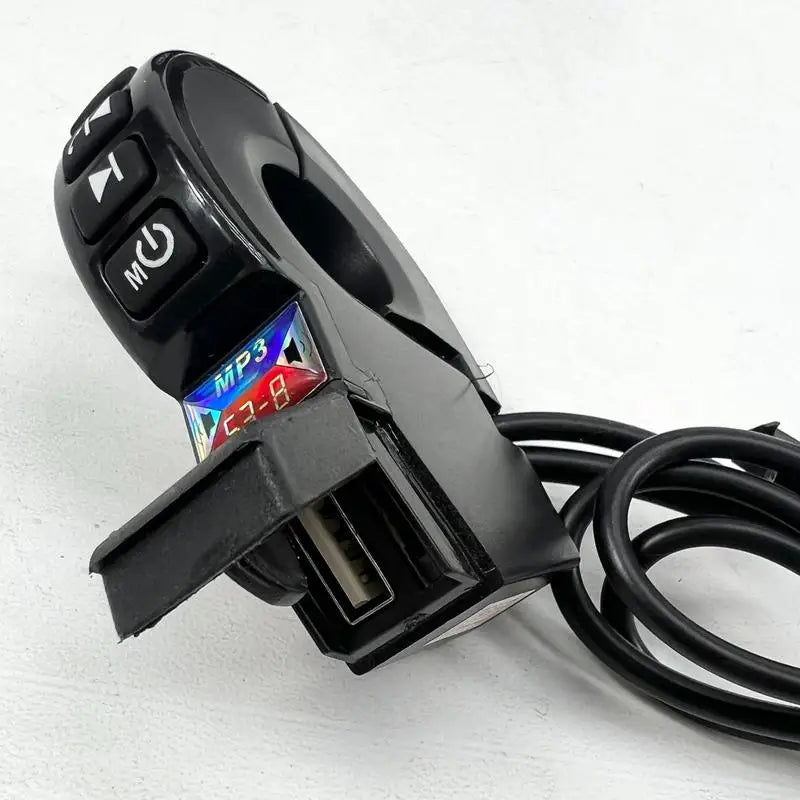 Motorcycle Bluetooth Speaker 12-80V Universal Hifi Sound Motorcycle Stereo Weatherproof Audio Amp System Handlebar Speaker