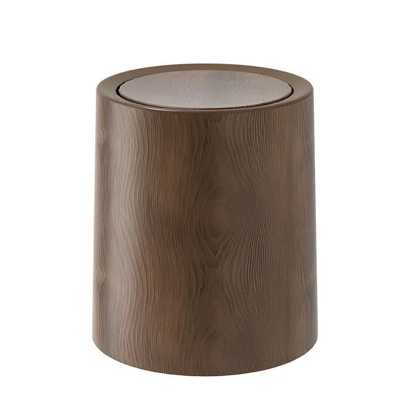 Large Wooden Trash Can for Office Living Room Bathroom Home Kitchen Vintage Retro Waste Bin