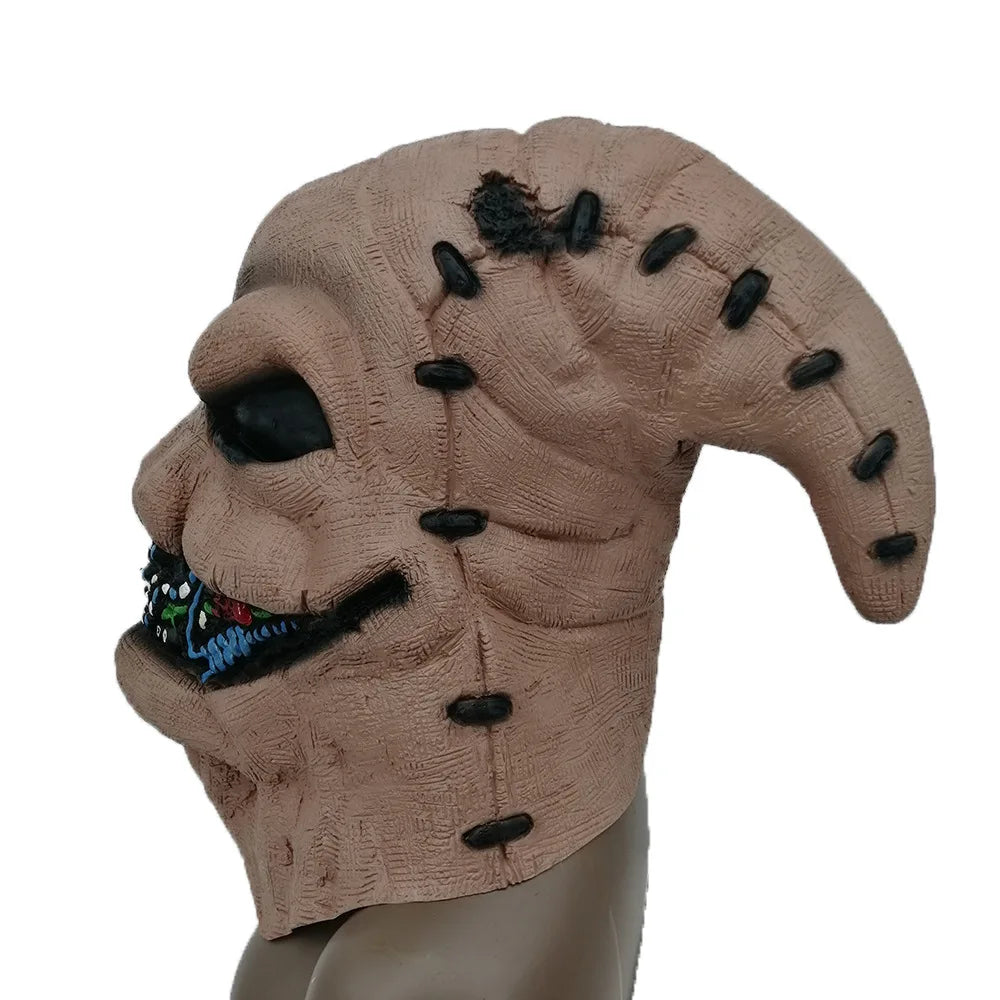 Harvest Horror Scarecrow Clown Mask: Burlap Sack Joker Headgear For Adults
