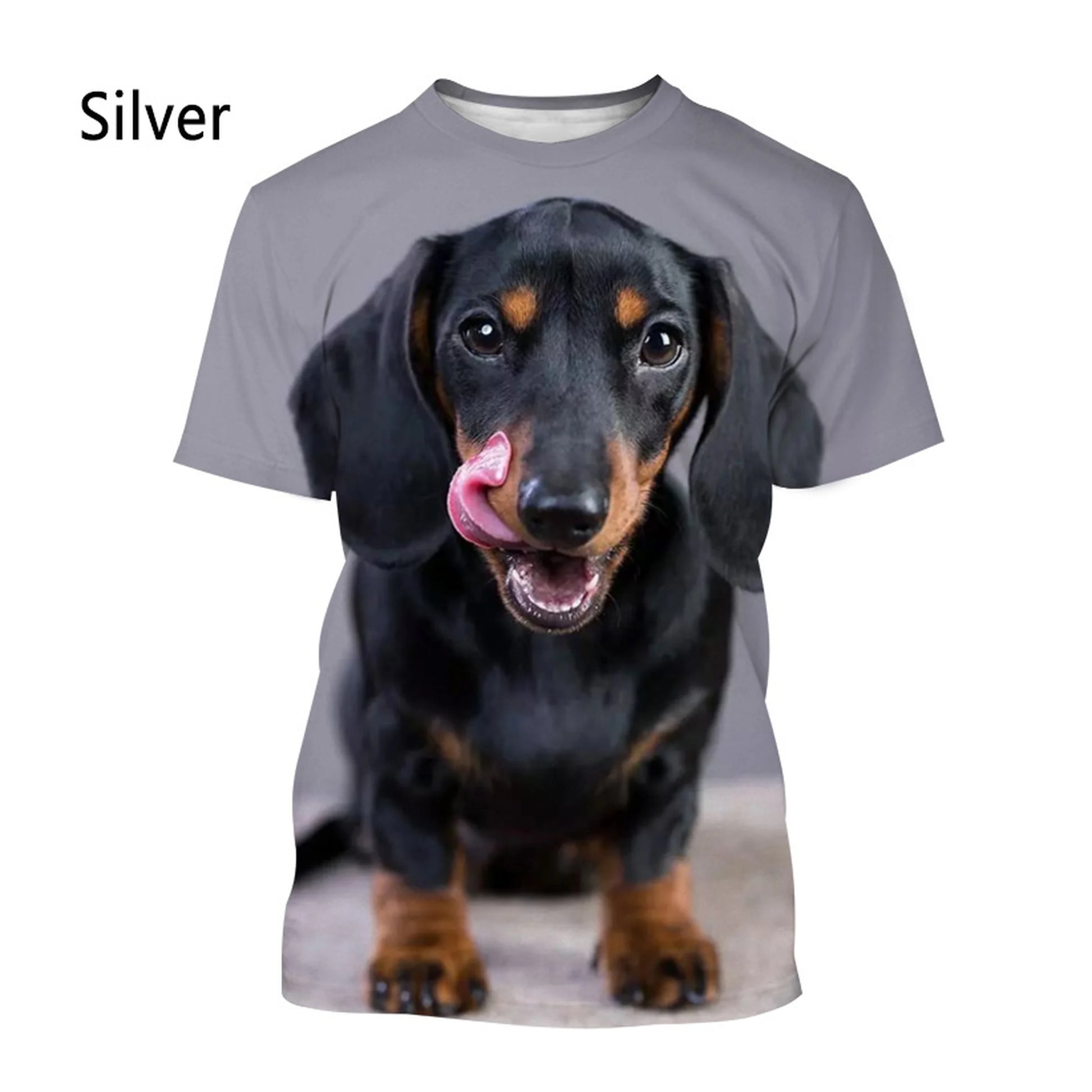 New Fashion Dachshund 3D Printed T-shirt Men's and Women's Casual Short-sleeved T-shirt - Premium  from Lizard Vigilante - Just $4.99! Shop now at Lizard Vigilante