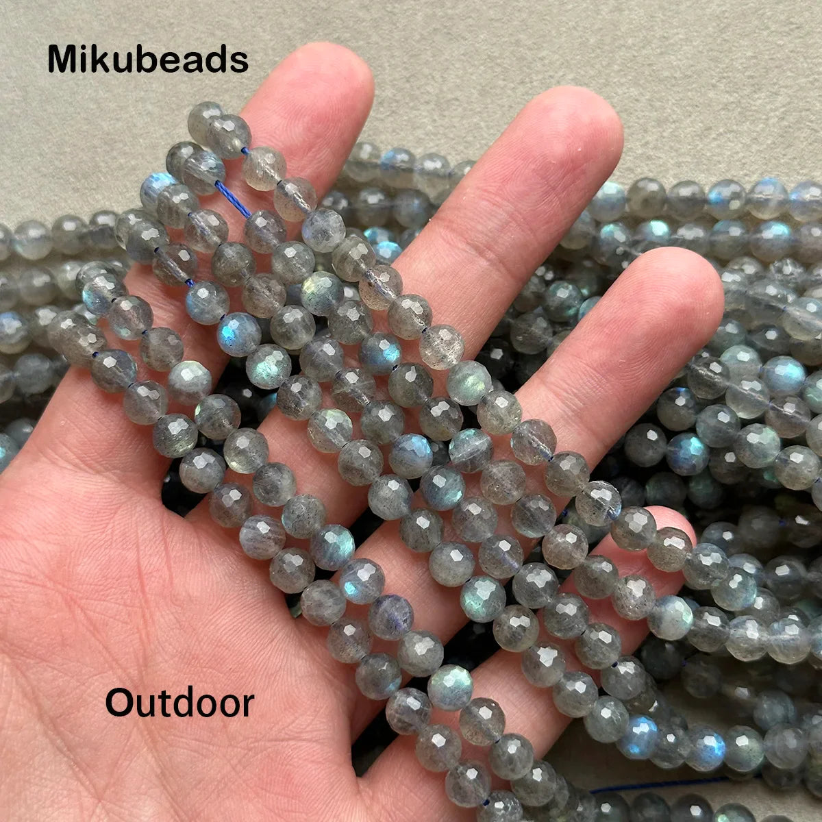 Natural AA+ Labradorite 6mm Faceted Shinny Round Loose Beads For Jewelry Making DIY Bracelets Necklace Strand Wholesale