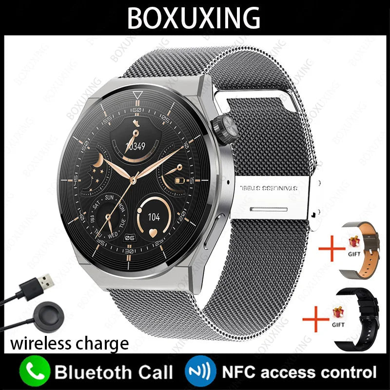 BOXUXING Huawei Xiaomi GT3 Pro Smart Watch – 1.36" AMOLED Display, Bluetooth Call, NFC, IP68 Waterproof - Premium smart watch from Lizard Vigilante - Just $64.99! Shop now at Lizard Vigilante