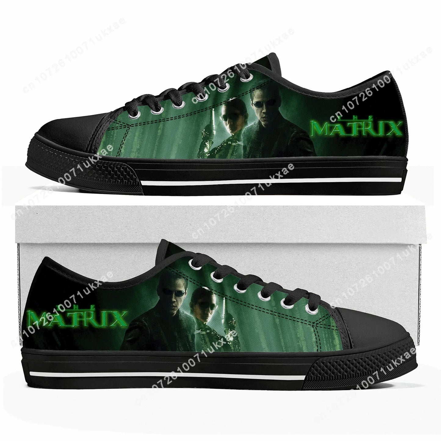 The Matrix Low Top Sneakers Mens Womens Teenager Movie Canvas High Quality Sneaker Casual Custom Made Shoes - Premium shoes from Lizard Vigilante - Just $39.99! Shop now at Lizard Vigilante