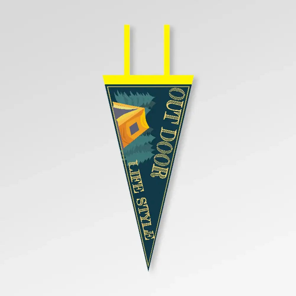 Outdoor Camping Tent Pennant Flags Picnic Canopy Atmosphere Decorations Camp Hanging Flags Holiday Scene Felt Bunting
