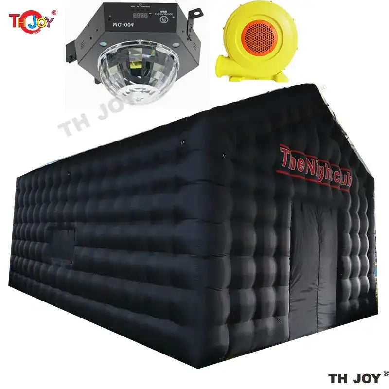 7x5m Disco Light N Fog Machine Black Cube Blow Up Bar Tent Inflatable Nightclub Portable Inflatable Party Tent Free Air Shipping