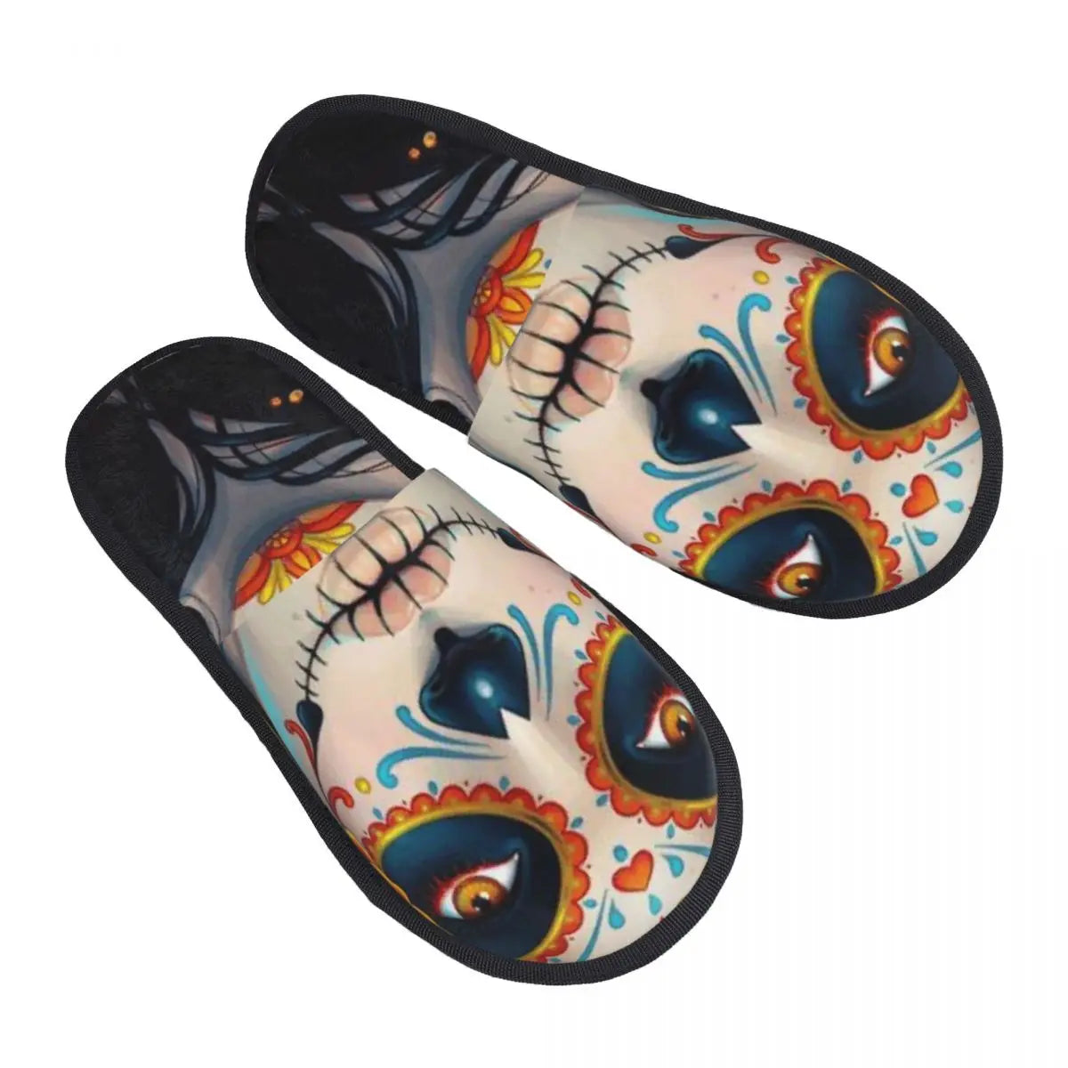 Rockabilly Skull Retro Classic Rock and Roll Slippers - Premium slippers from Lizard Vigilante - Just $23.88! Shop now at Lizard Vigilante