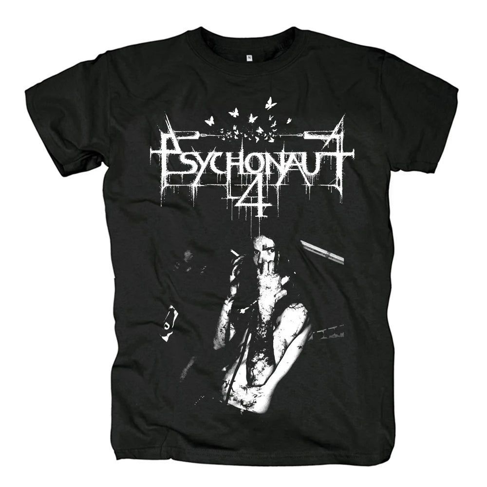 Psychonaut4 Tshirt Black Metal Band T-Shirt Mens Fun Pattern Print Cotton T Shirt Harajuku Streetwear Tee Tops Clothing Unisex - Premium T-Shirt from Lizard Vigilante - Just $23.99! Shop now at Lizard Vigilante