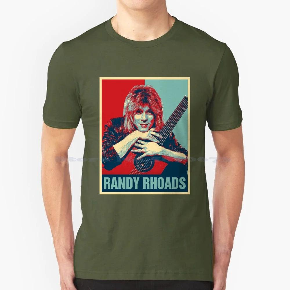 Randy Rhoads Hoodie T Shirt 100% Cotton Tee Retro Hope Style Heavy Metal Quiet Riot Ozzy Osbourne Guitarist - Premium  from Lizard Vigilante - Just $16.99! Shop now at Lizard Vigilante