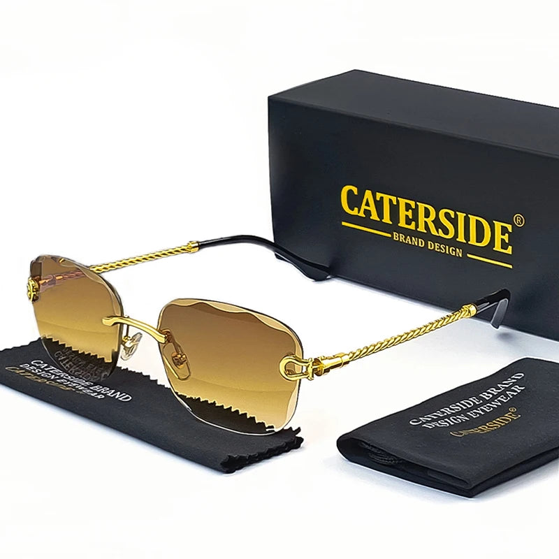 Rimcutter Royale: Caterside Retro Gradient Sunglasses – Blade Lens Street Icon Shades - Premium shades from dsers - Just $15.99! Shop now at Lizard Vigilante