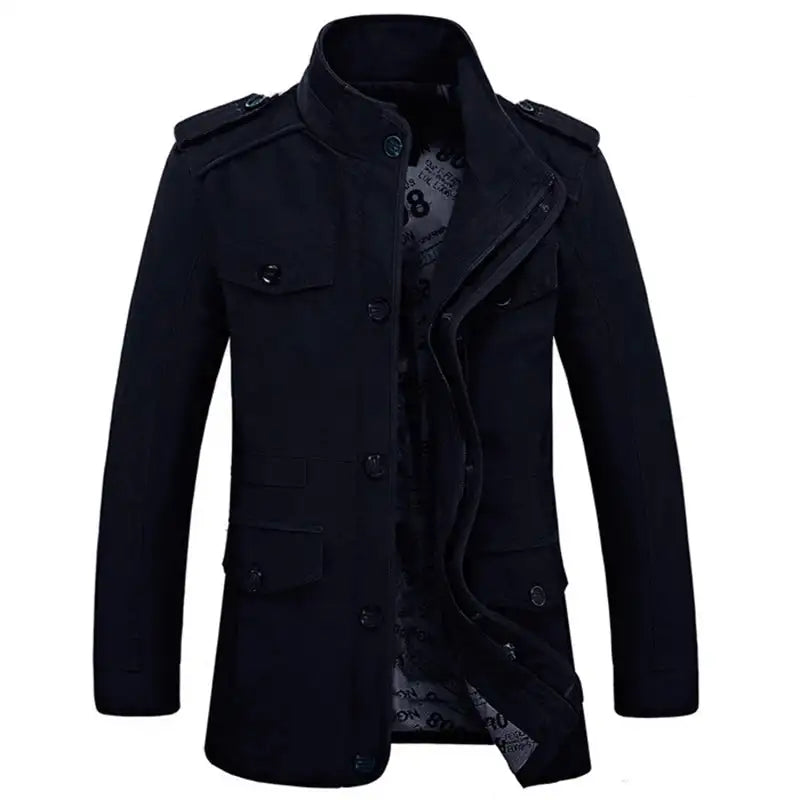 High Quality Men's Casual Jacket 6XL Male Windbreaker Oversized Cotton Classic Jackets Men Clothing Trench Coat A4F5806
