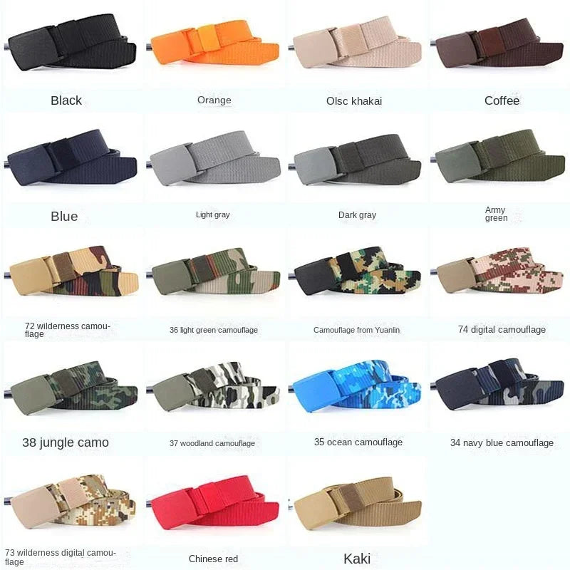 NICSEEYOU Casual Camo Belts - Versatile Fabric Belts for Men and Women - Premium belt from Lizard Vigilante - Just $15.88! Shop now at Lizard Vigilante