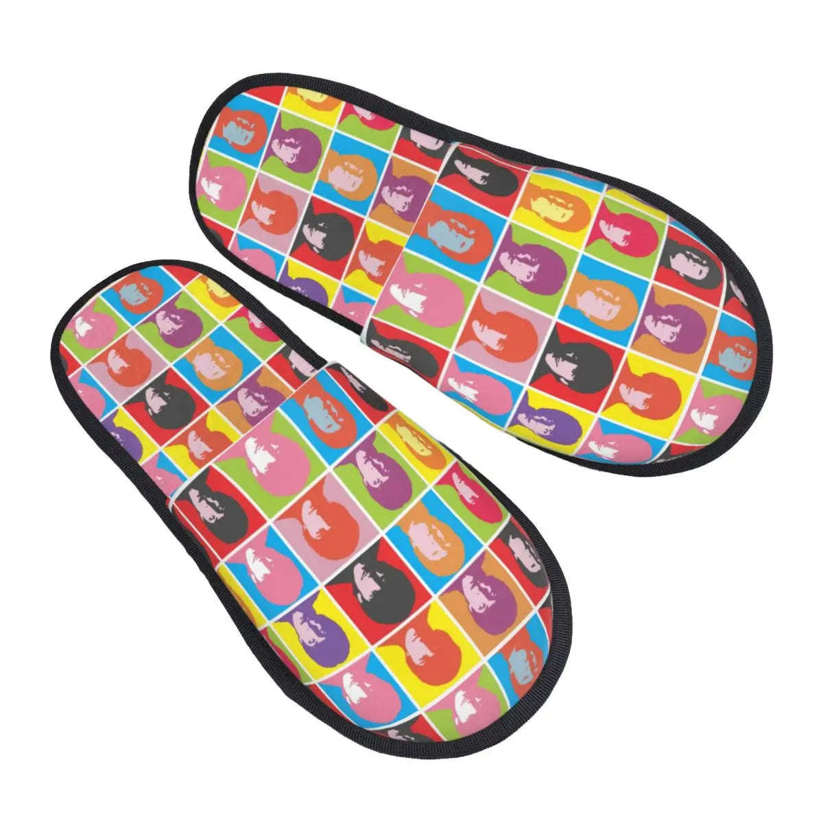 Rock-The-Beatle Memory-Foam Riot Slippers – Warm Faux-Fur House Legends for Rebels