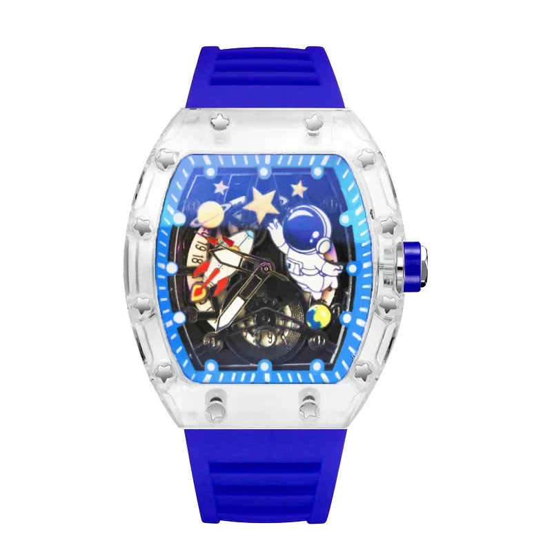 YIKAZE VoidCore Phantom Quartz – Hollow Tonneau Men’s Watch with Luminous Space-Tech Swagger & 3ATM Rebel Resistance - Premium watch from dsers - Just $23.99! Shop now at Lizard Vigilante