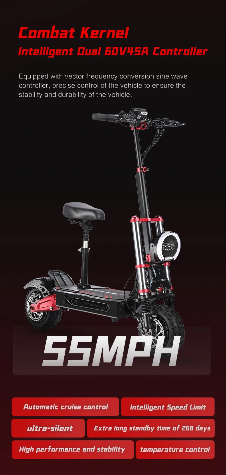 RoadReaper S5-11 Twin-Motor 6000W Outlaw Scooter