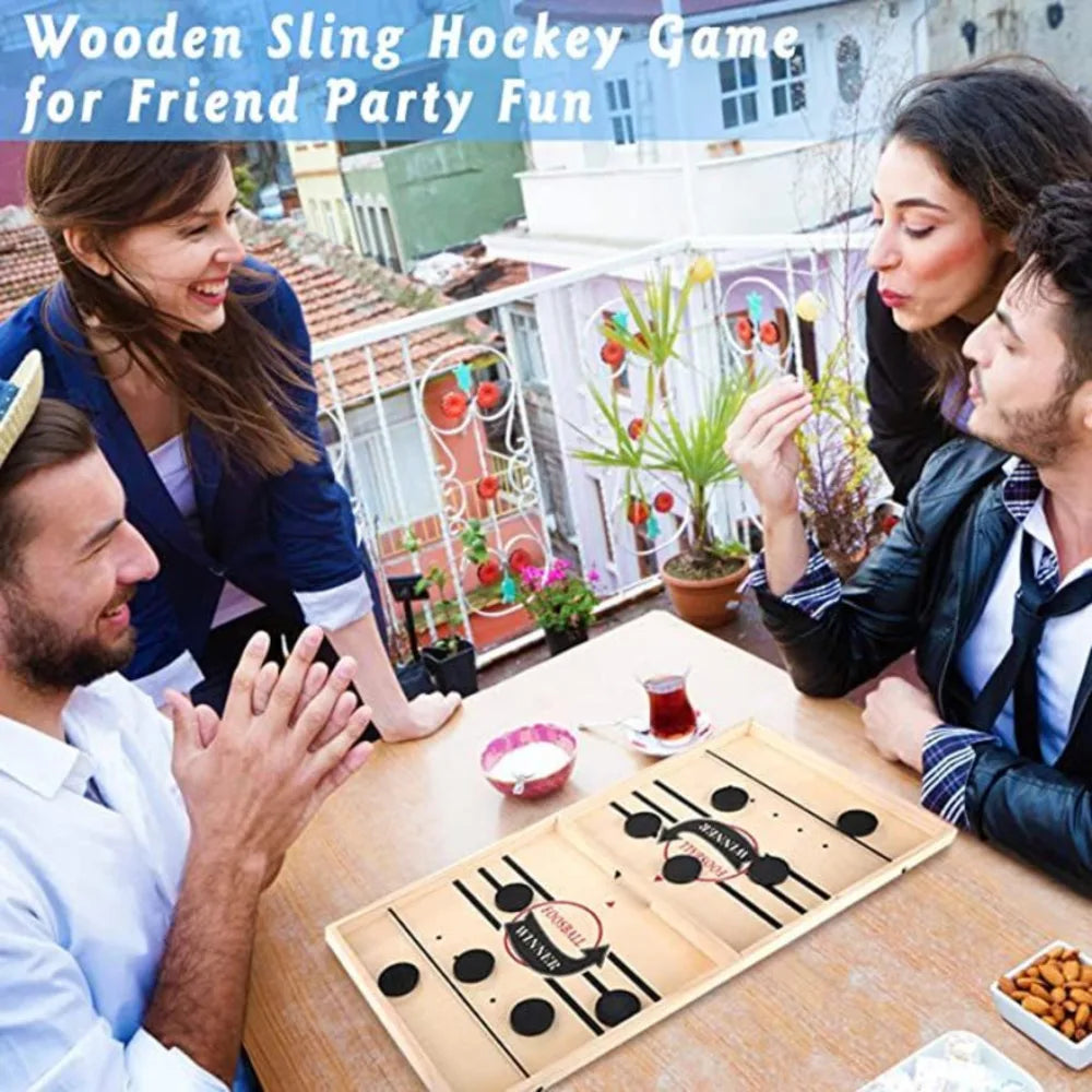 Fast Sling Puck Game – Desktop Table Hockey and Foosball Board Game for Family and Party Fun - Premium game from Lizard Vigilante - Just $21.88! Shop now at Lizard Vigilante