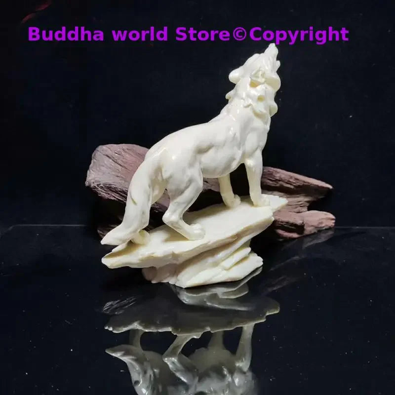 GOOD Sculpture HOME OFFICE Company SHOP CAR TOP cool art wolf carving Ornament statue