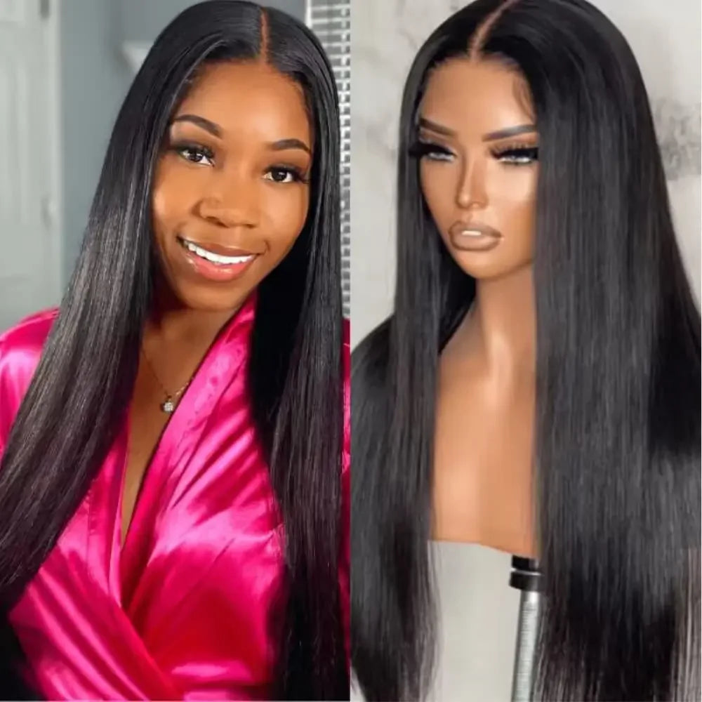 Lafino 40 Inch 13x6 Lace Front Human Hair Wig Straight Hd Lace Frontal Wig 13x4 Black Wig Human Hair Bob Wigs For Women