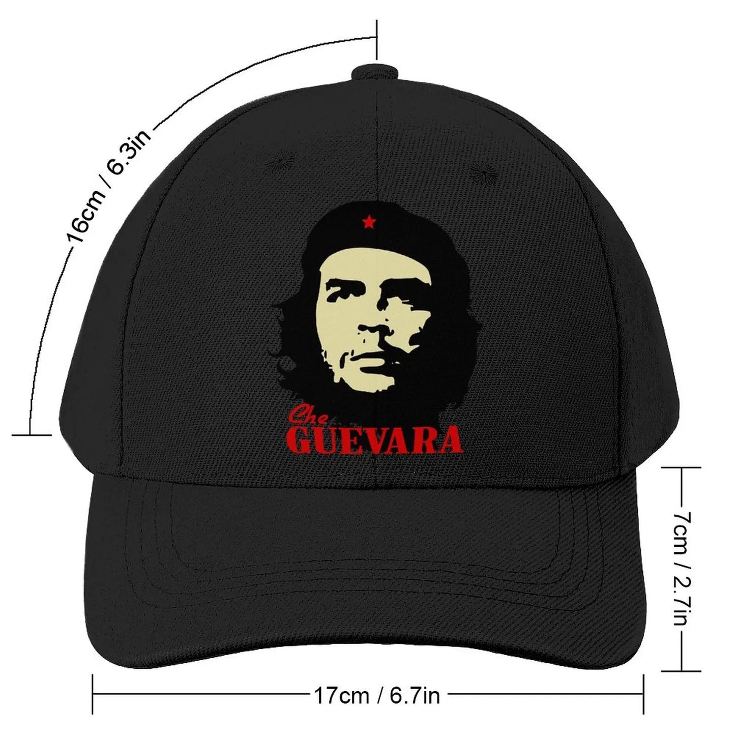 Che Guevara Baseball Cap – Traditional Hipster Hat with Cartoon Logo - Premium Baseball cap from Lizard Vigilante - Just $23.88! Shop now at Lizard Vigilante