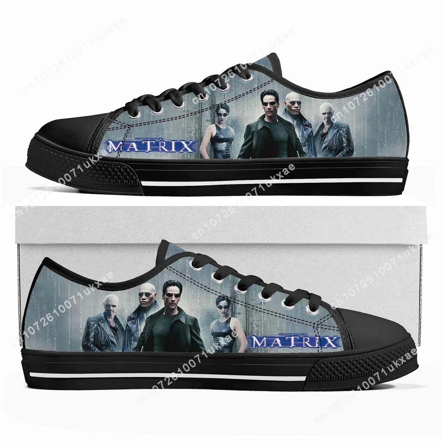 The Matrix Low Top Sneakers Mens Womens Teenager Movie Canvas High Quality Sneaker Casual Custom Made Shoes - Premium shoes from Lizard Vigilante - Just $39.99! Shop now at Lizard Vigilante